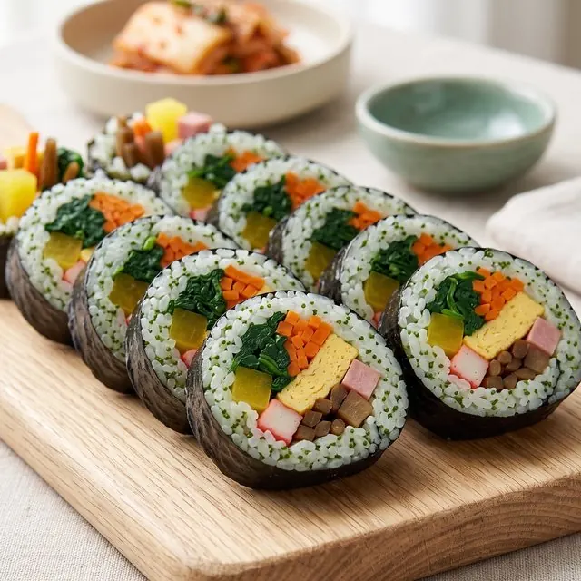 울피아를 넣은 김밥